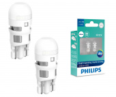 Светодиод PHILIPS 12V T10  LED 11961 6000K (2шт) (11961ULWX2)